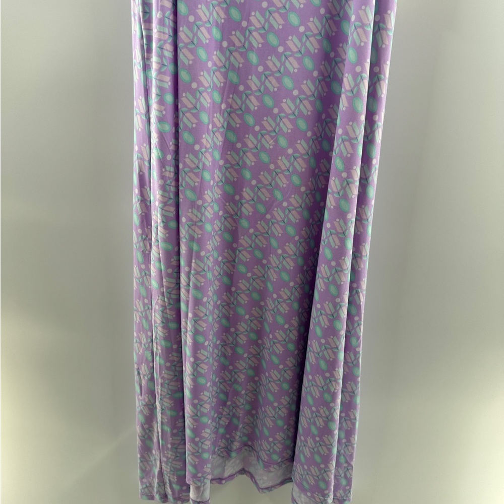 LuLaRoe Maxi Skirt NWT – Women’s 3XL Purple Lavender Teal Print - Picture 3 of 4